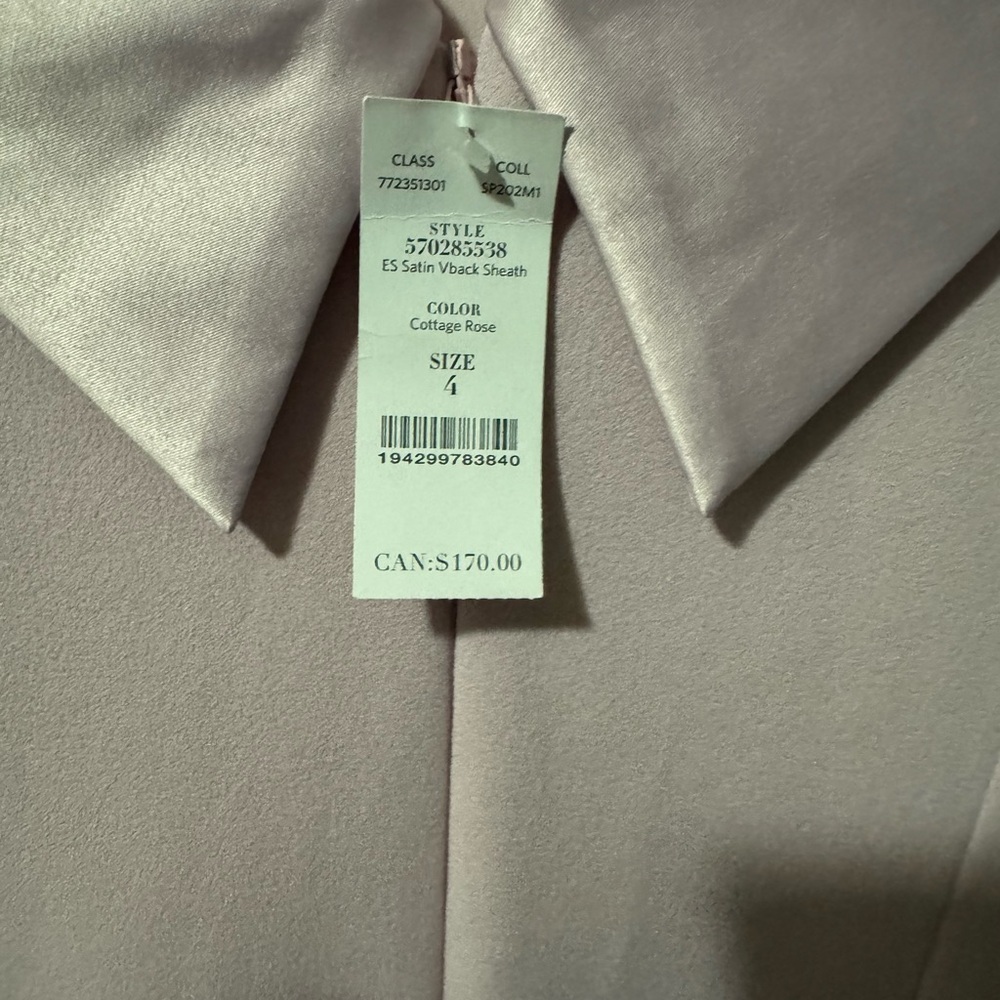 White House black market dress brand new size 4 baby pink elegant beautiful chic - Picture 4 of 4